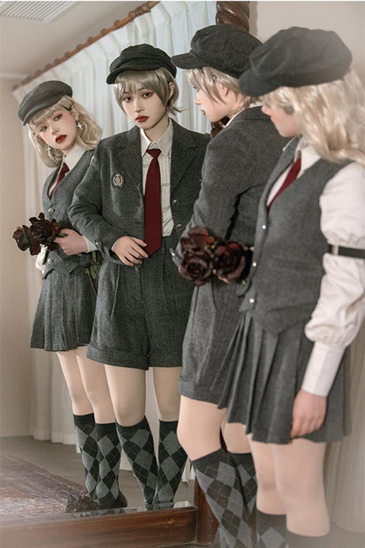 CastleToo~London Street~Academic Style SK and Suspenders Uniform   