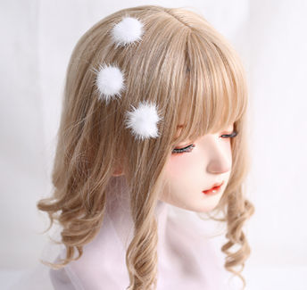 Xiaogui~New Year Qi Lolita Headdress Top Hat No.5 three mink hairballs  