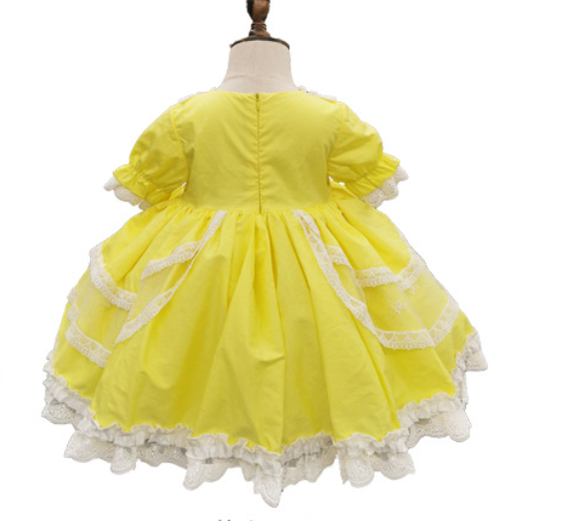 Summer Kid Lolita Fashion Dress 110cm yellow 