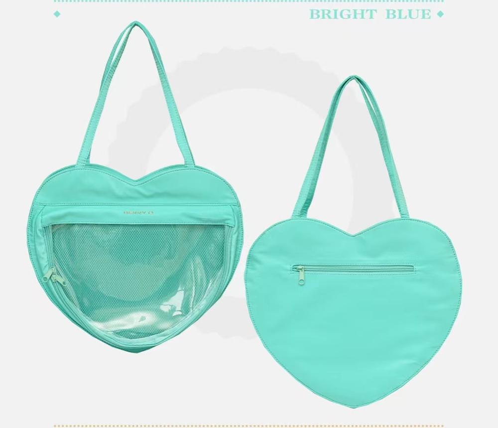 BerryQ~Sweet Lolita Heart-shaped Daily Ita Bag Bright Blue  
