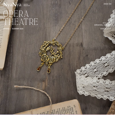 (Buyforme)NyaNya~Opera Theater~Retro and Elegant Lolita JSK Set free size rose necklace 