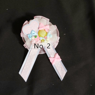 Sweet Cream Side Clip Lolita Hairclip Lolita Badge free size No. 2 