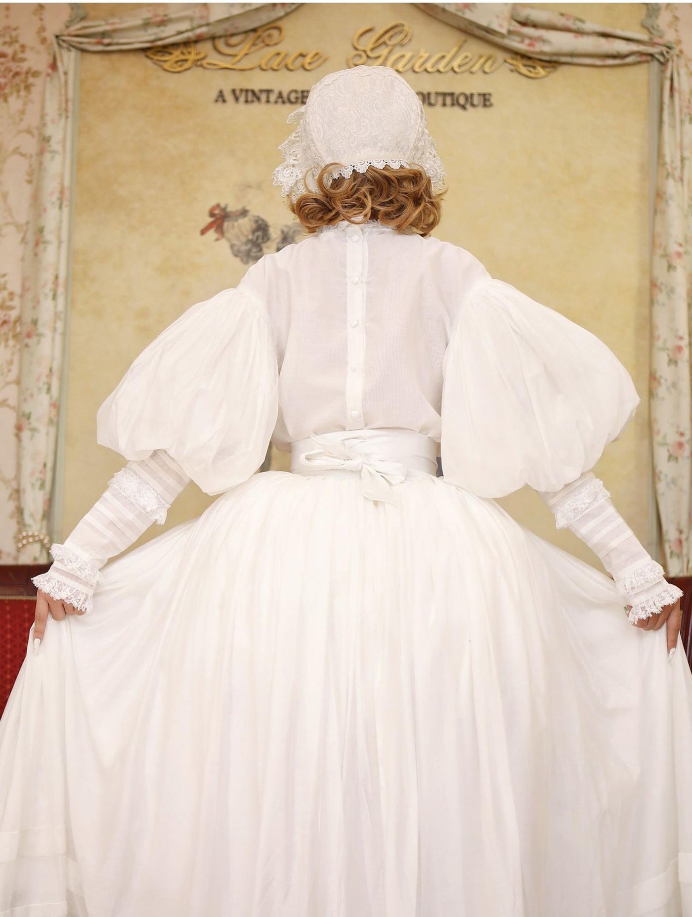 Lace Garden~Cool Summer~Vintage Lolita Victorian Shirt – 42Lolita