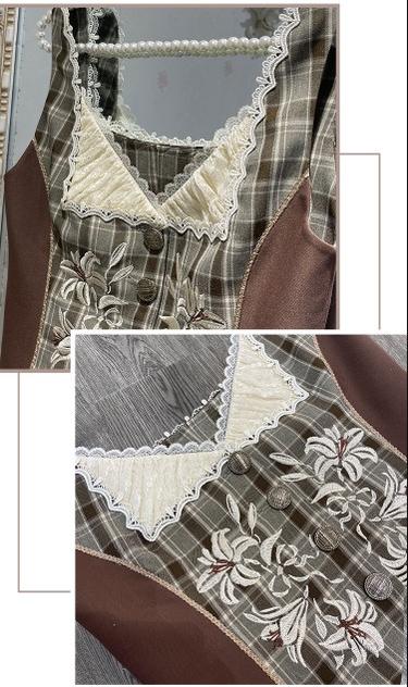 (Buy for me)Flower and Pearl Box~Elegant Lolita Vest, Blouse and SK Set   