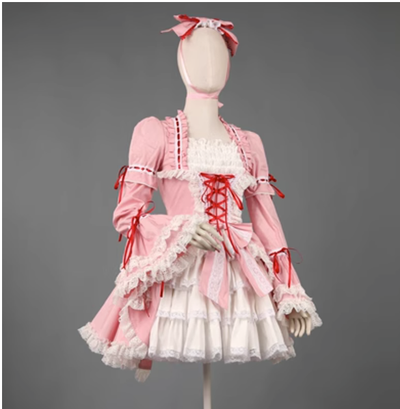 Lace Garden~Maiden Berry~Classic Pink Lolita OP Dress   