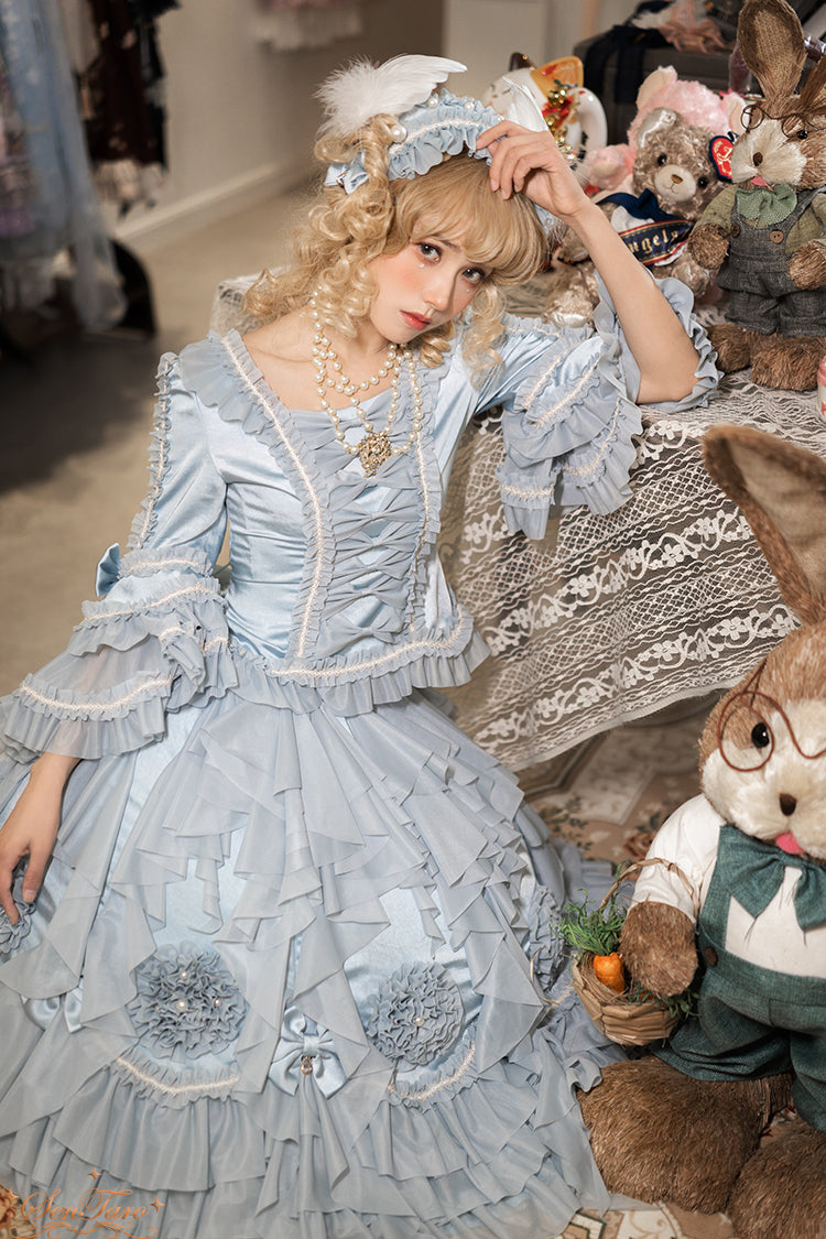 Sentaro~Snow Ear~ Rococo Lolita OP Tea Party Dress 4108:16555