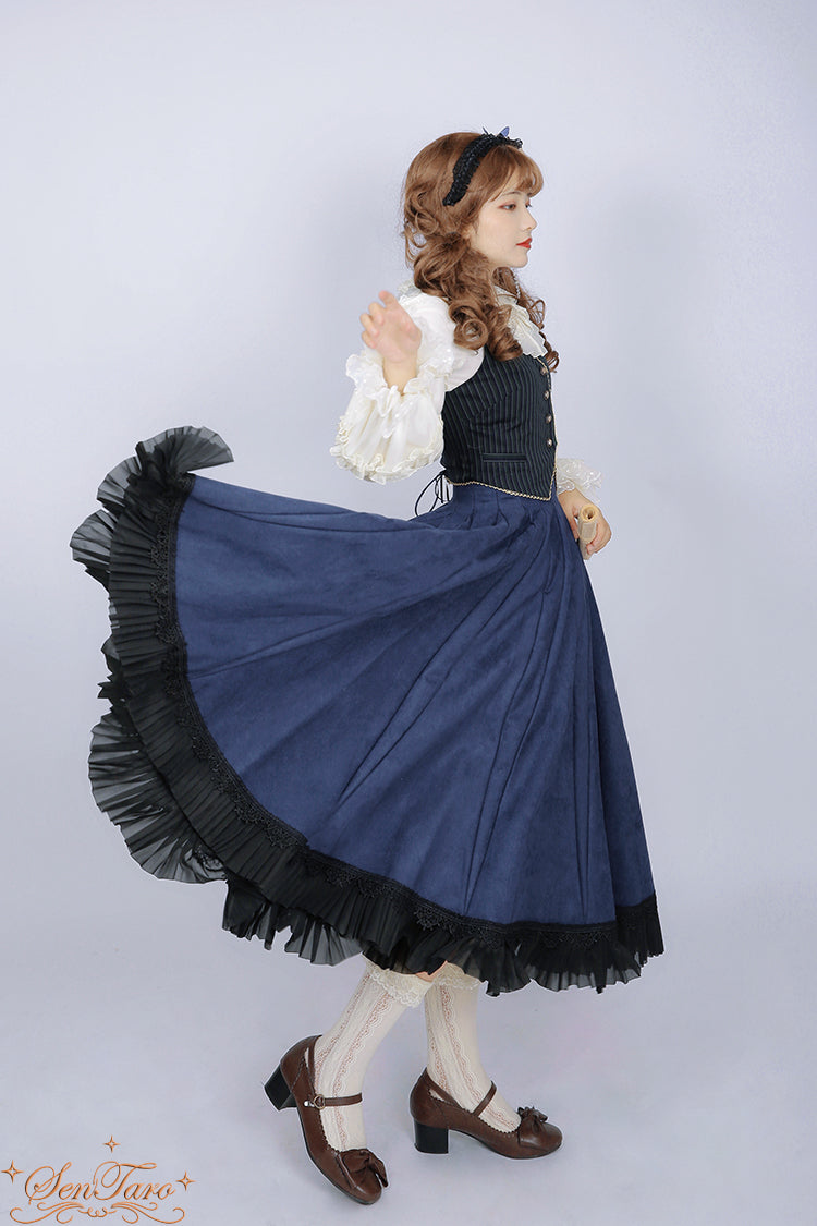 Sentaro Canneles Elegant Classic High Waist Lolita Skirt   
