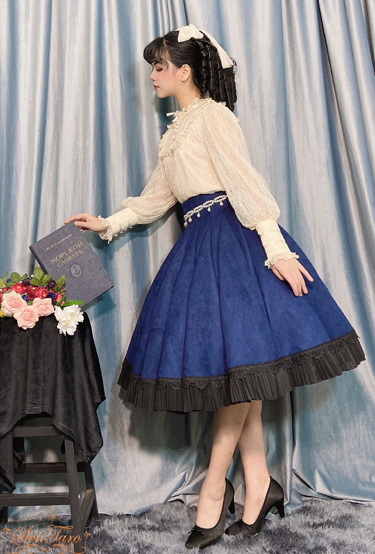 Sentaro~Canneles Elegant Classic High Waist Lolita Skirt 4136:15967