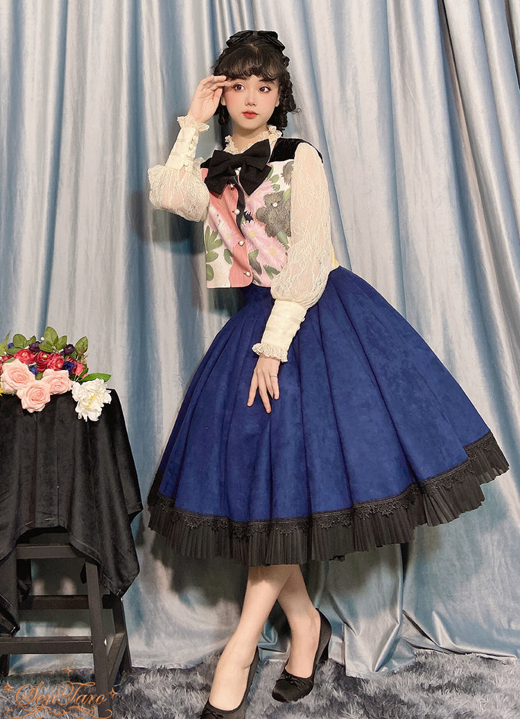 Sentaro~Canneles Elegant Classic High Waist Lolita Skirt 4136:15971
