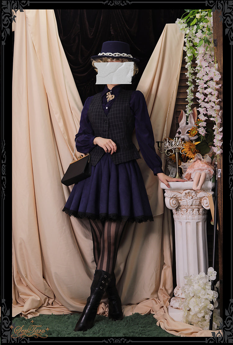 Sentaro~Canneles Elegant Classic High Waist Lolita Skirt 4136:15965