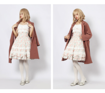 Magic Tea Party~Solid Color Lolita Casual Dress Floral Dress JSK   