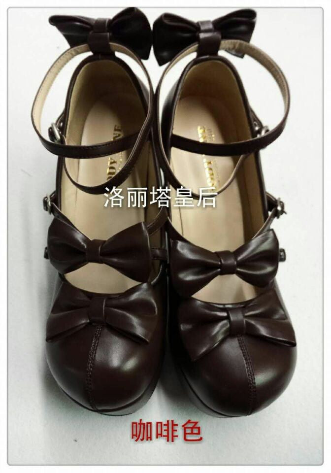 The Seventh Sense~Japanese Lolita Tea Party Heels Queen Shoes 42 brown 