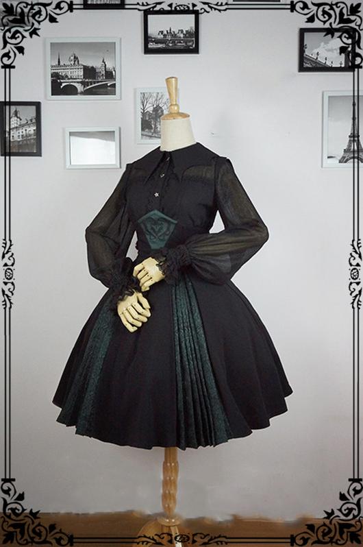 Fanzy Fantasy~Gothic Elegant Jacquard Embroidery Lolita SK   