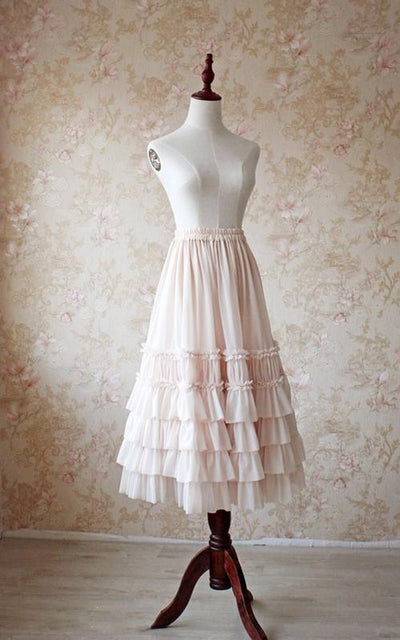 Sentaro~Mousse~Elegant Lolita Skirt Petticoat S ivory 