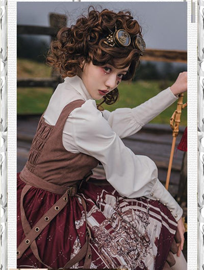 NyaNya~Score Player~Pointed Collar Ouji Lolita Shirt   