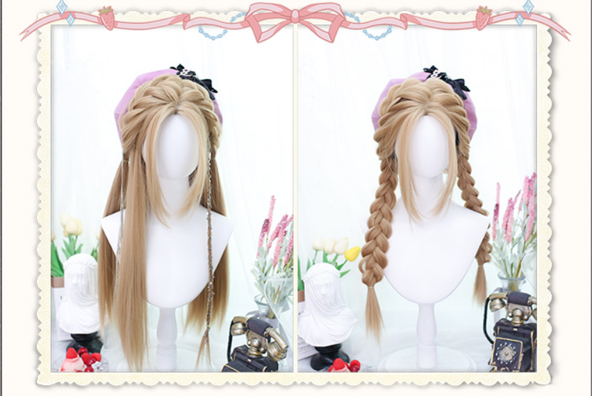 Dalao Home~Whisper~Long Curtain Bangs Shape Face Lolita Wig   