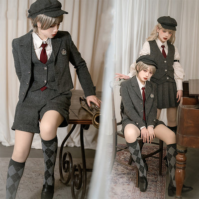 CastleToo~London Street~Academic Style SK and Suspenders Uniform   