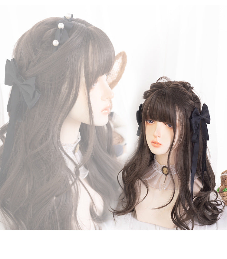 Hengji~Natural Color Long Curly Lolita Wig   