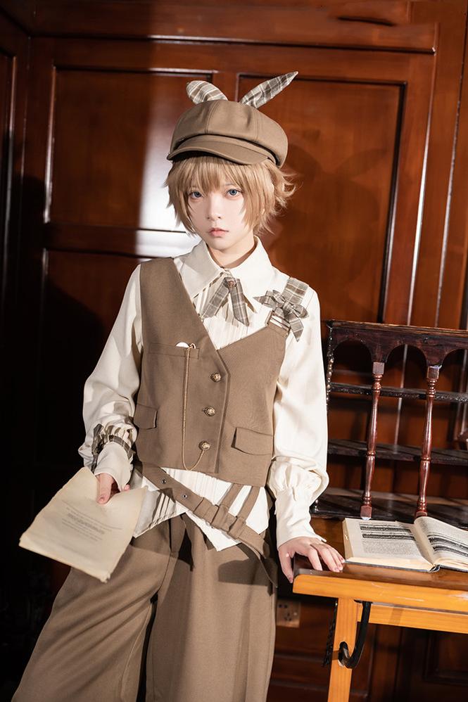 Princess Chronicles - Secret Morning Post - Coffee Retro Ouji Lolita Vest Set 6744:73676