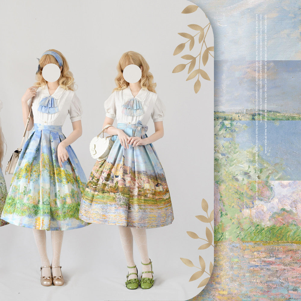 Forest Wardrobe - Daily Lolita SK, Retro Classic Monet Oil Painting 3032:69708