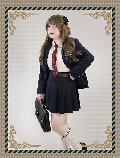 Yingtang~Royal College Vintage Plus Size Lolita  JK Suit   