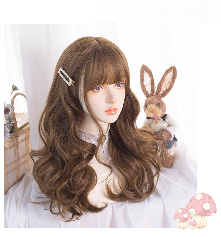 Hengji~Natural Color Long Curly Lolita Wig   