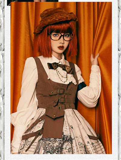 NyaNya~Score Player~Pointed Collar Ouji Lolita Shirt   