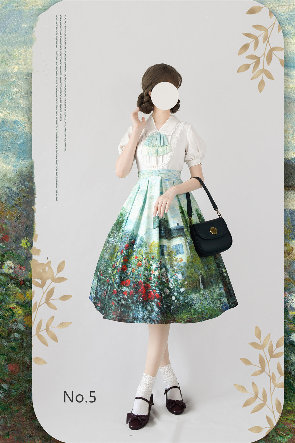 Forest Wardrobe - Daily Lolita SK, Retro Classic Monet Oil Painting (2XL L M S XL / No.5) 3032:69730
