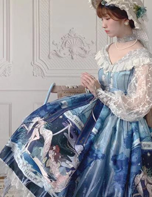 Cat-Romance~The Voice of Eco~Elegant Lolita Summer Dress   