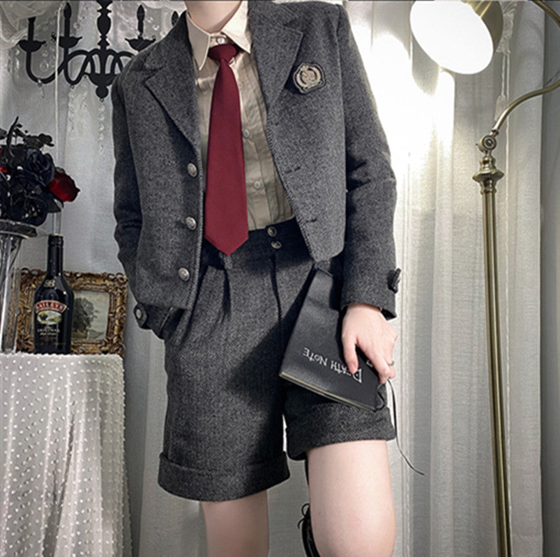 CastleToo~London Street~Academic Style SK and Suspenders Uniform   