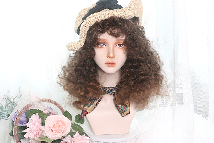 Pippi Palace~Little Princess~Sweet Lolita Curly Wig Multicolors PP-148C brown  