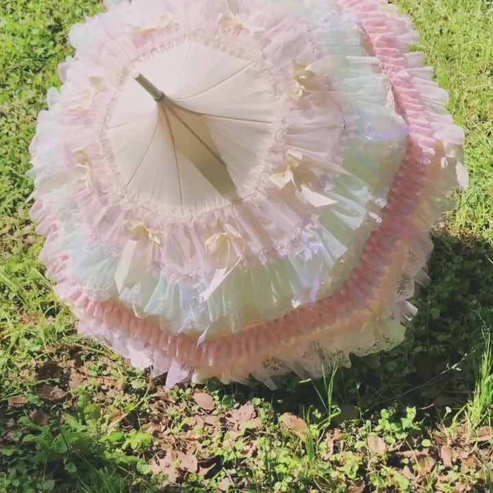 Hexagram~Sweet Rainbow Color Lolita Parasol