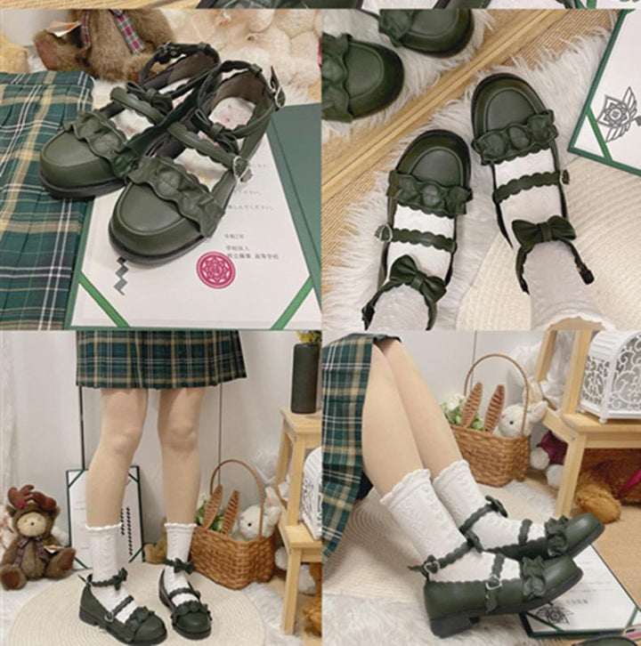 Sheep Puff~Mei Lulu~Lolita Japanese Lace Single Shoes 6562:76534