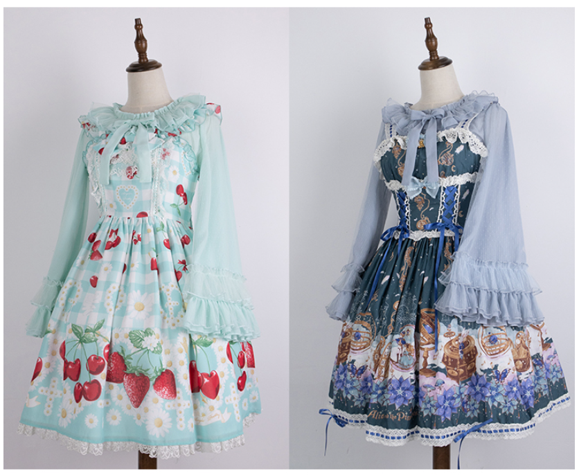 Sakurada Fawn - Plus Size Lolita Blouse Cheese Chocolate Long Sleeve