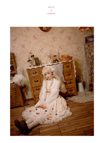 Sakurada Fawn - Alice's Cherry - Plus Size Lolita Shirt Chiffon Blouse