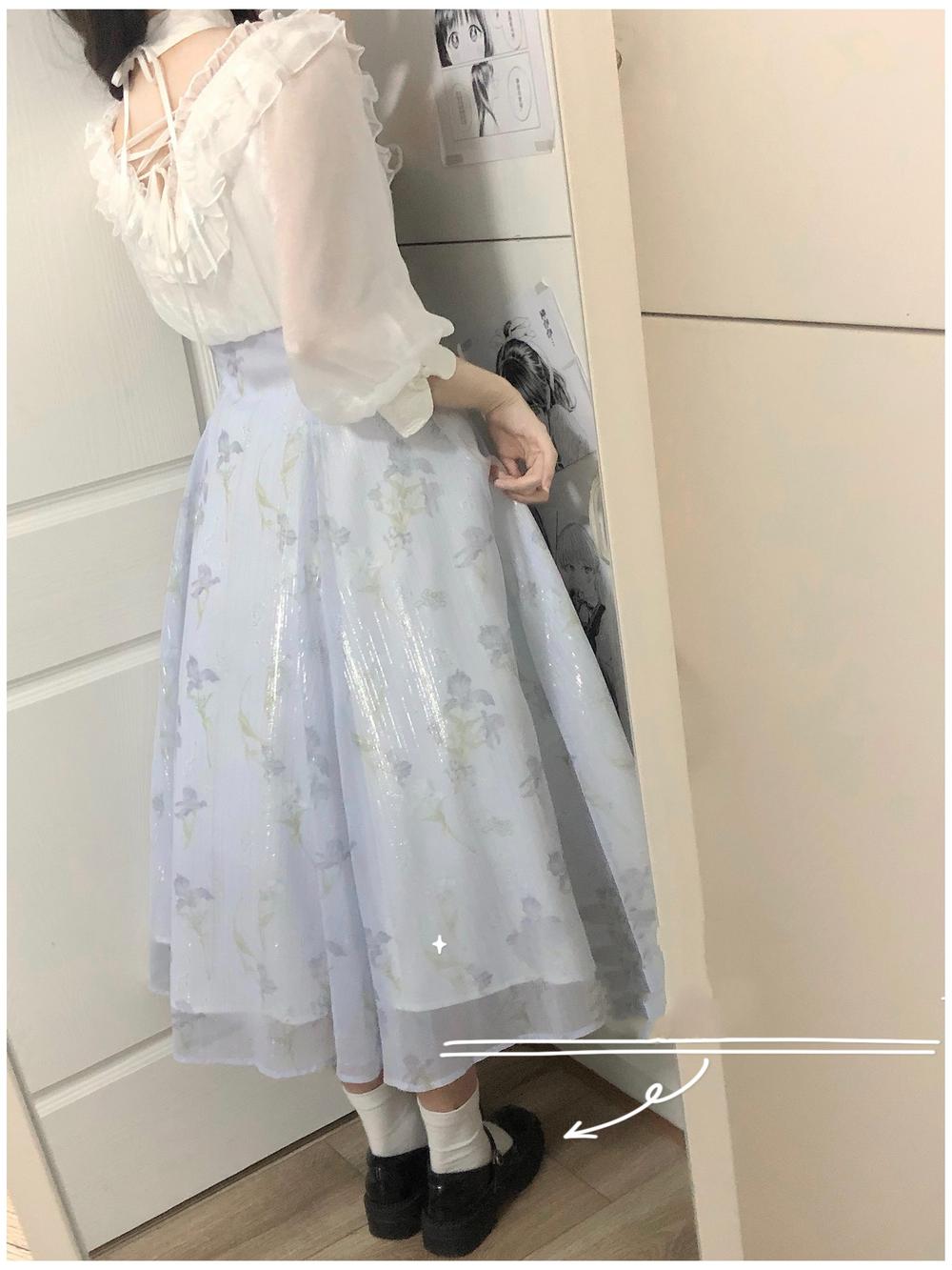 Cornfield Lolita~Iris Dream~Elegant Lolita Dress Short Sleeve OP   