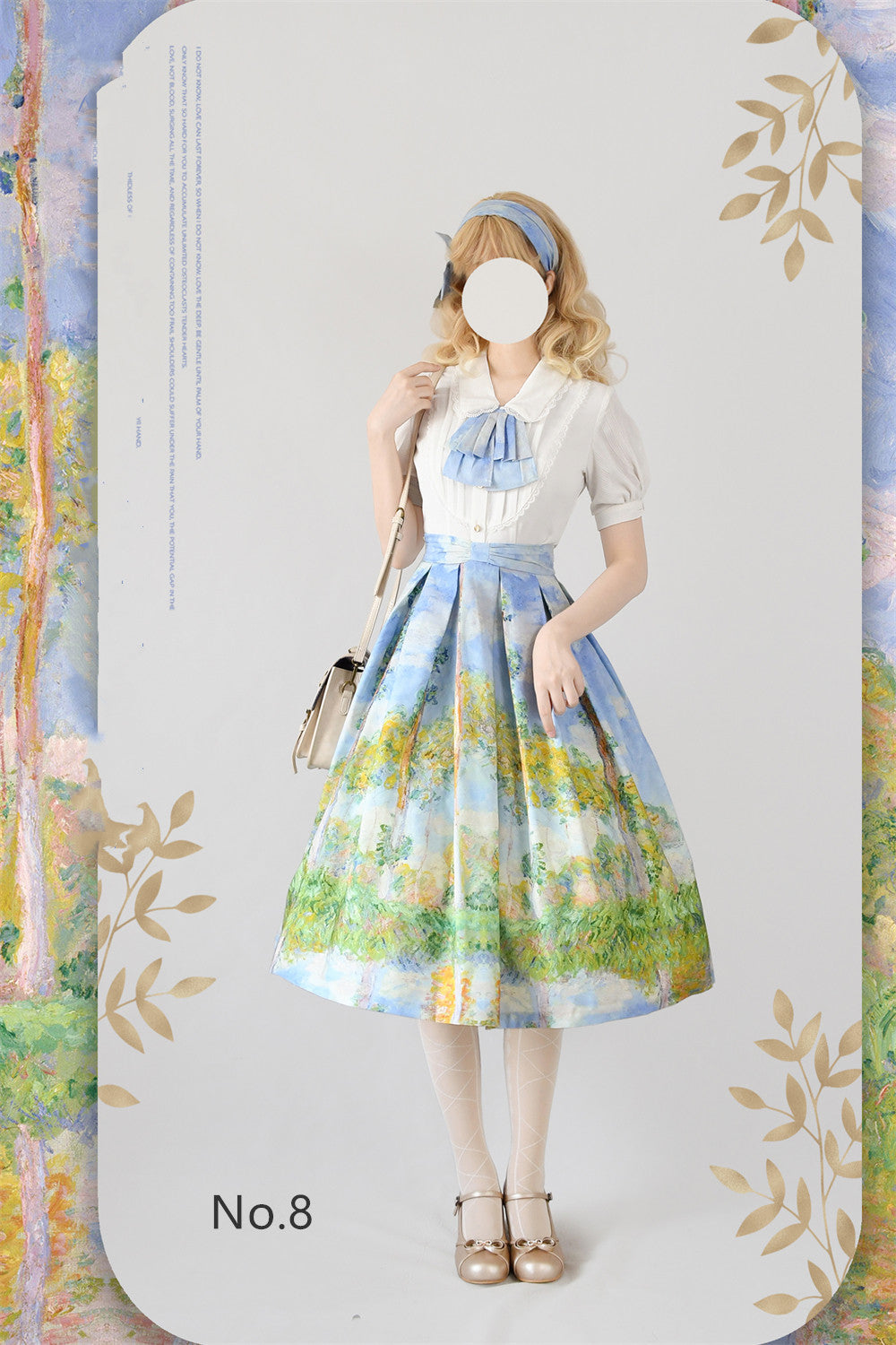 Forest Wardrobe - Daily Lolita SK, Retro Classic Monet Oil Painting (2XL L M S XL / No.8) 3032:69734