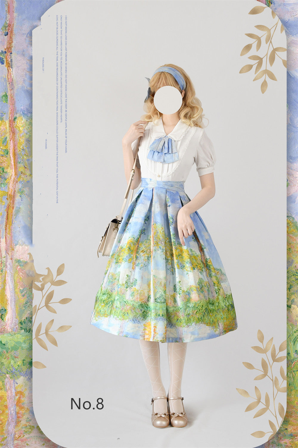 Forest Wardrobe~Daily Lolita Retro Classic Monet Oil Painting SK S No.8 