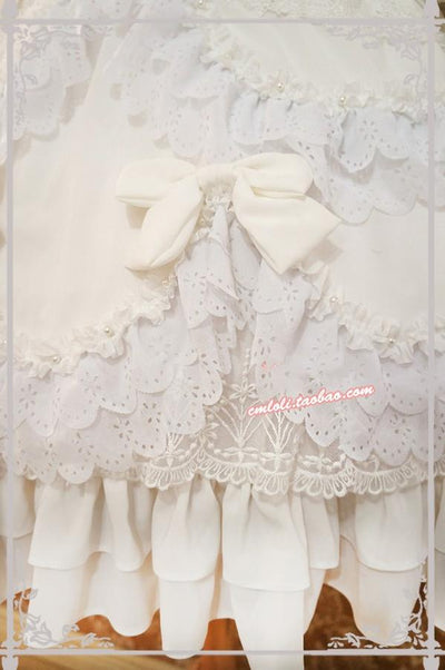 Strawberry Witch~Flower Wedding Lolita Pure White Romantic Full Set   
