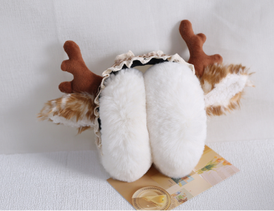 Xiaogui~Christmas Foldable Antlers Earmuffs Lolita KC   