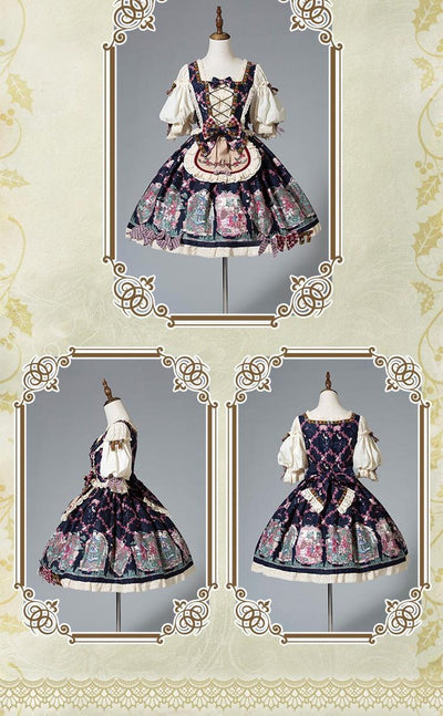 Classical Puppets~Classical Doll~Kawaii Lolita Casual Dress S cyanotic 