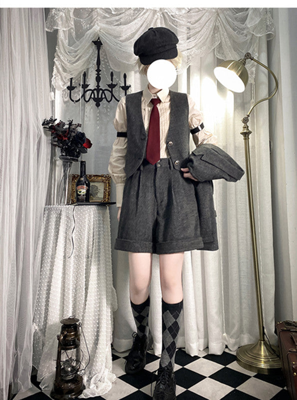 CastleToo~London Street~Academic Style SK and Suspenders Uniform   