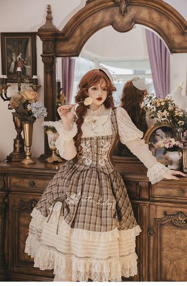 (Buy for me)Flower and Pearl Box~Elegant Lolita Vest, Blouse and SK Set   