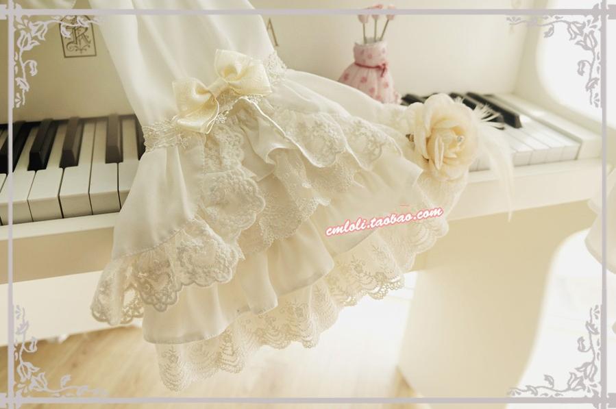 Strawberry Witch~Flower Wedding Lolita Pure White Romantic Full Set   