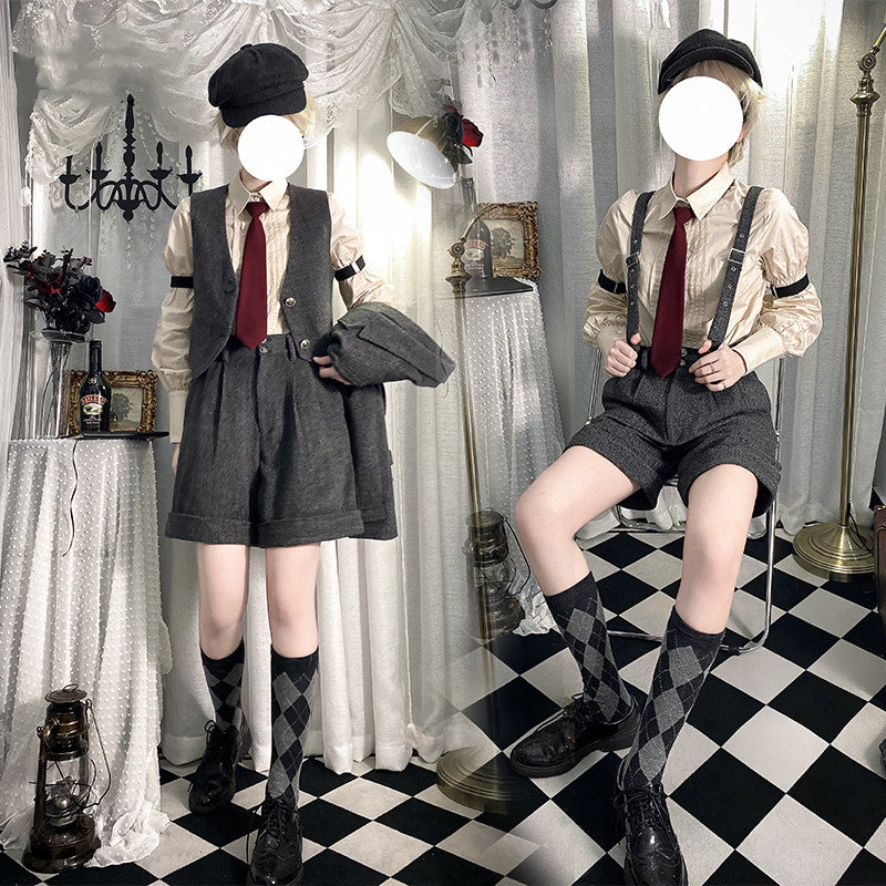 CastleToo~London Street~Academic Style SK and Suspenders Uniform   