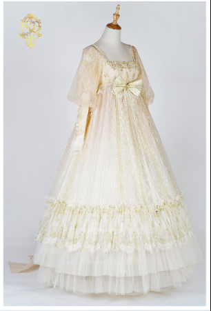 Quaint Lass~ Brumaire~Vintage Royal Wedding Lolita OP   