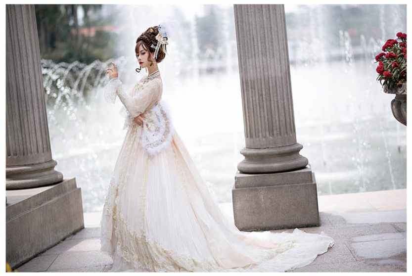 Quaint Lass~ Brumaire~Vintage Royal Wedding Lolita OP   