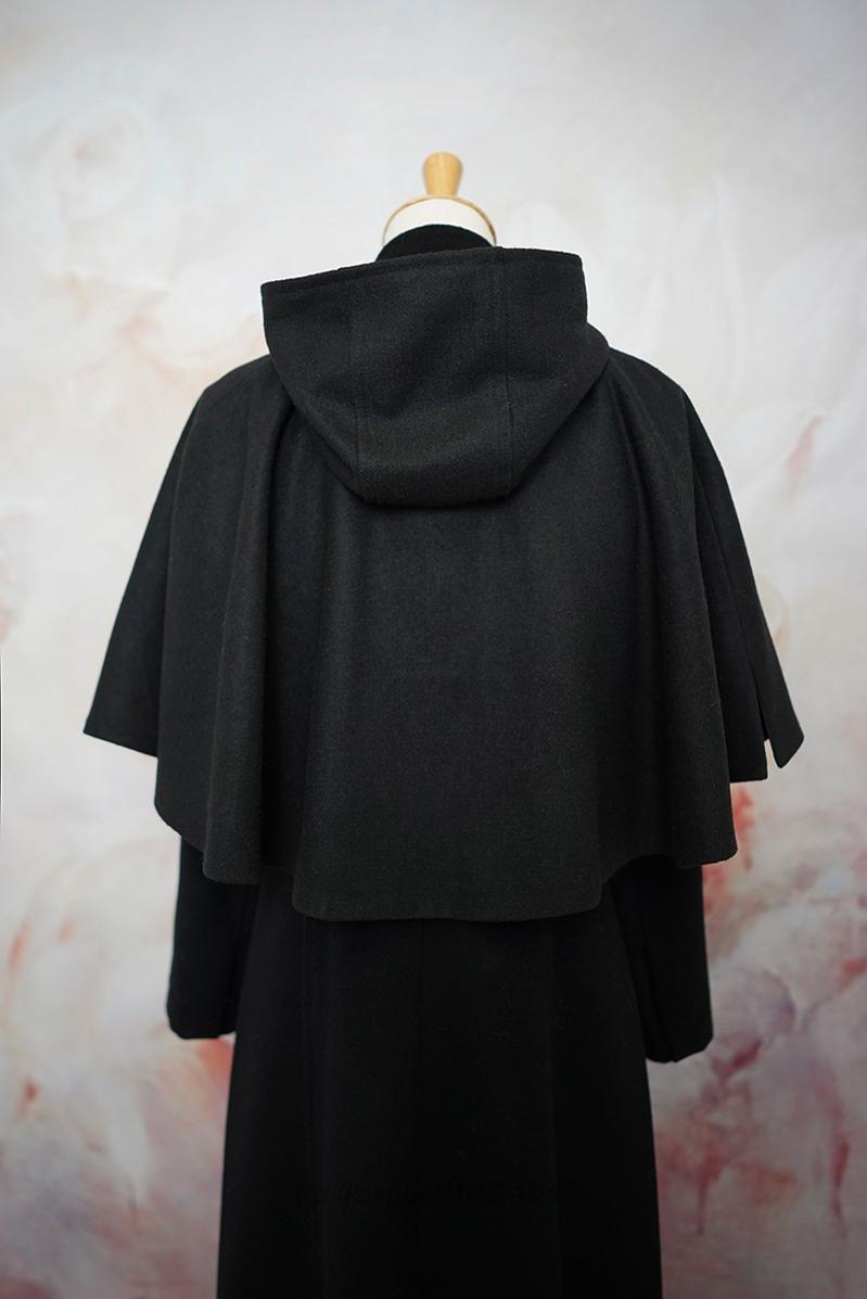 La Pomme~Apple Monogatari~Ouji Lolita Wool Cloak black cloakwithout embroideries large (length 40cm) 