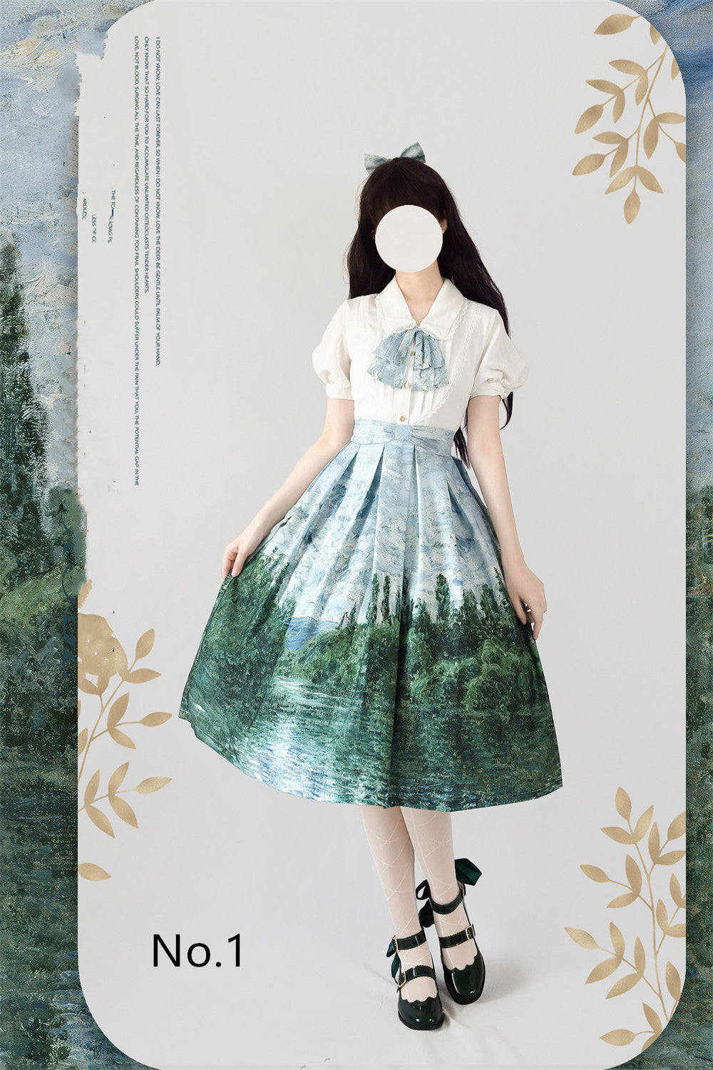 Forest Wardrobe~daily Lolita Retro Classic Monet Oil Forest Wardrobe~daily Lolita Retro Classic Monet Oil