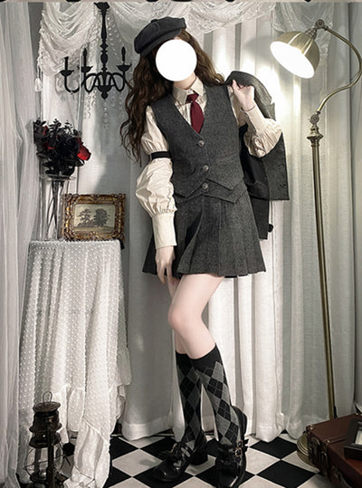 CastleToo~London Street~Academic Style SK and Suspenders Uniform   